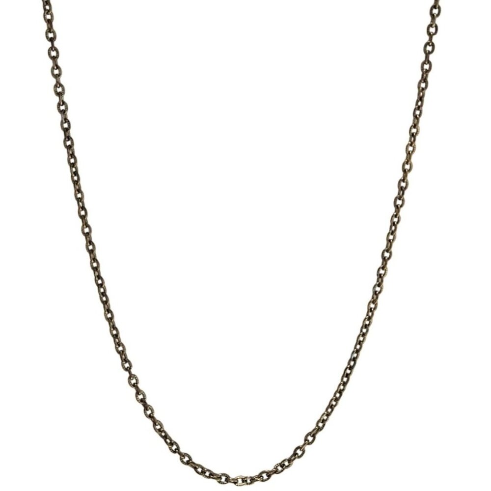 Vintage Gold Tone Chain Link Necklace Antique Finish Minimalist Jewelry Fashion